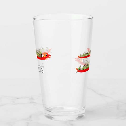 Dragon Boat Racing Glas (Links)