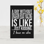 Dragon Boat Racing grappig cadeauidee Kaart (Gele Bloem)