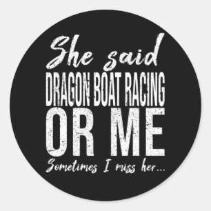 Dragon Boat Racing grappig cadeauidee Ronde Sticker