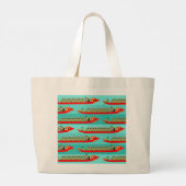 Dragon Boat Racing Grote Tote Bag (Achterkant)