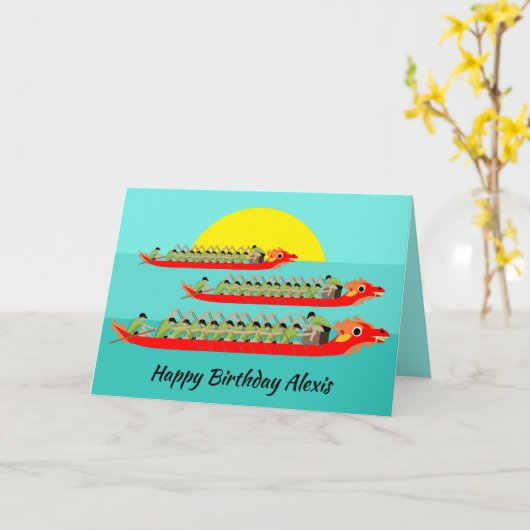 Dragon Boat Racing Kaart (Gele Bloem)