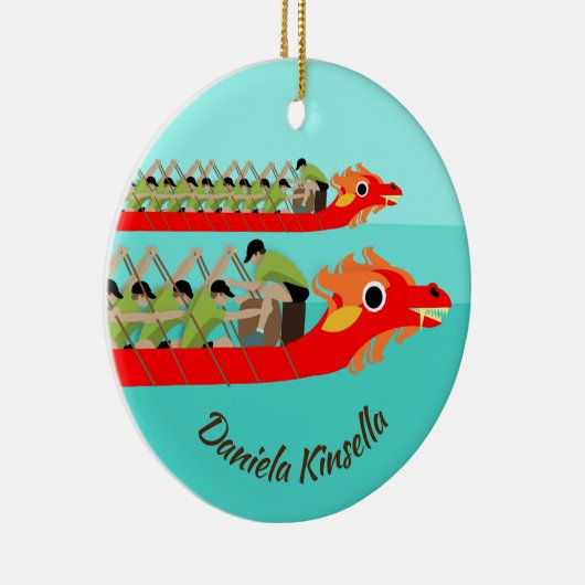 Dragon Boat Racing Keramisch Ornament (Rechts)