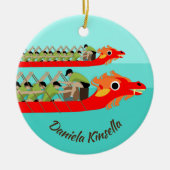 Dragon Boat Racing Keramisch Ornament (Voorkant)