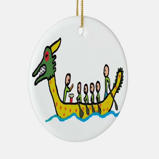 Dragon Boat Racing Keramisch Ornament (Rechts)