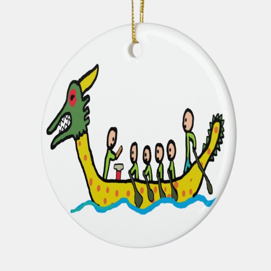 Dragon Boat Racing Keramisch Ornament (Links)