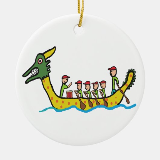Dragon Boat Racing Keramisch Ornament (Voorkant)