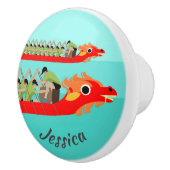 Dragon Boat Racing Keramische Knop (Rechts)