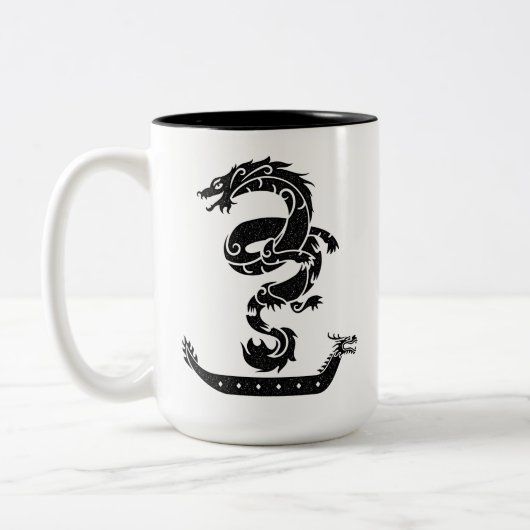 Dragon Boat Racing  kijk Tweekleurige Koffiemok (Links)