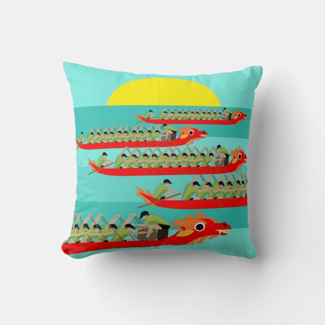 Dragon Boat Racing Kussen (Voorkant)