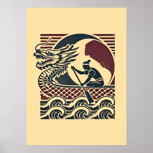 Dragon Boat Racing – Paddler Poster (Voorkant)