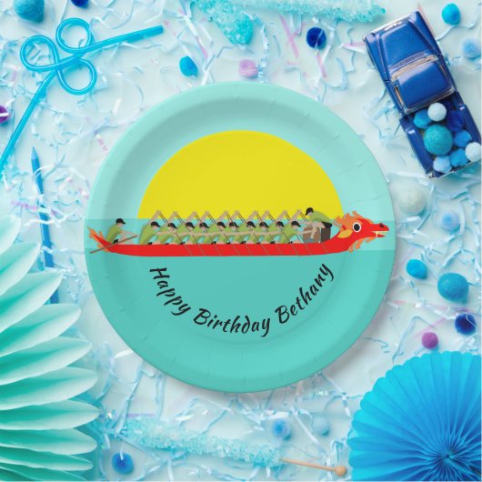 Dragon Boat Racing Papieren Bordje (Feest)