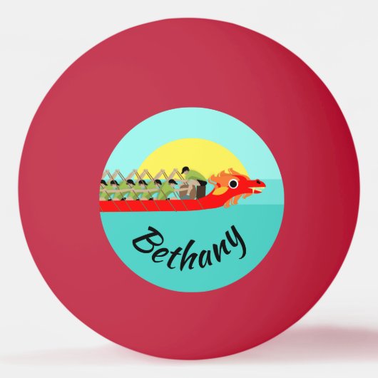 Dragon Boat Racing Pingpongbal (Voorkant)