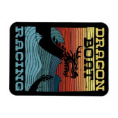 Dragon Boat Racing Retro Kijk Magneet (Horizontaal)