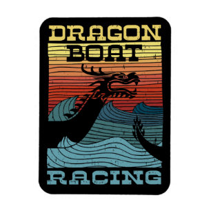 Dragon Boat Racing Retro Kijk Magneet