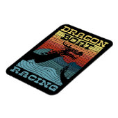 Dragon Boat Racing Retro Kijk Magneet (Linkerzijde)