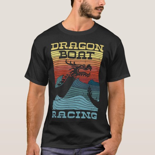 Dragon Boat Racing Retro Kijk T-shirt (Voorkant)