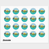Dragon Boat Racing Ronde Sticker (Vel)