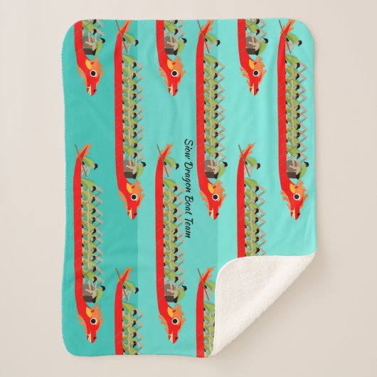 Dragon Boat Racing Sherpa Deken (Voorkant)