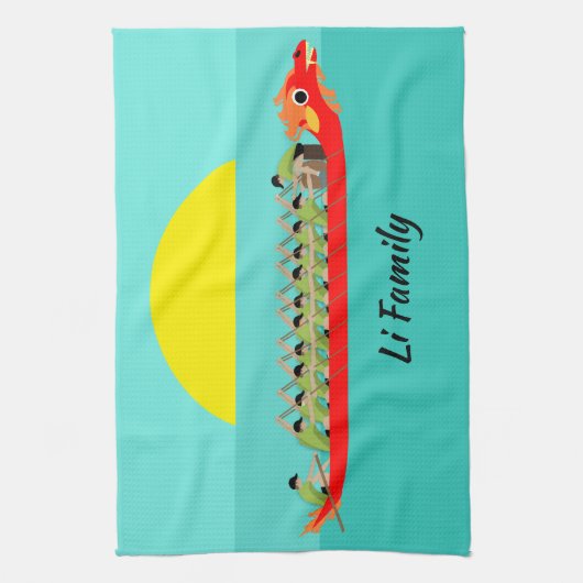 Dragon Boat Racing Theedoek (Verticaal)