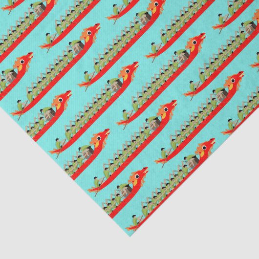 Dragon Boat Racing Tissuepapier (Detail)