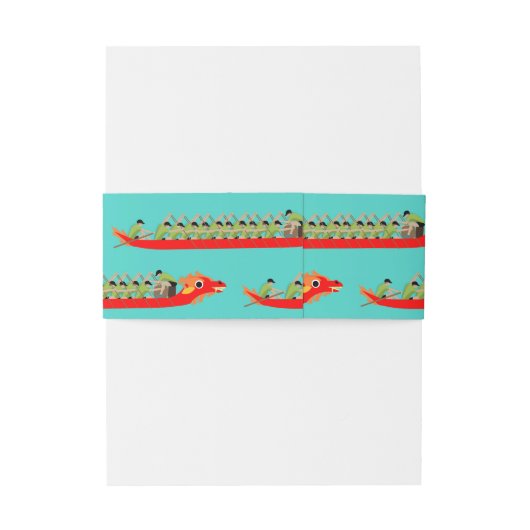 Dragon Boat Racing Uitnodigingen Wikkel (Achterkant Voorbeeld)