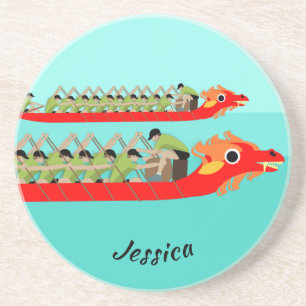 Dragon Boat Racing Zandsteen Onderzetter
