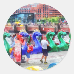 Dragon Boats Baltimore MD Ronde Sticker