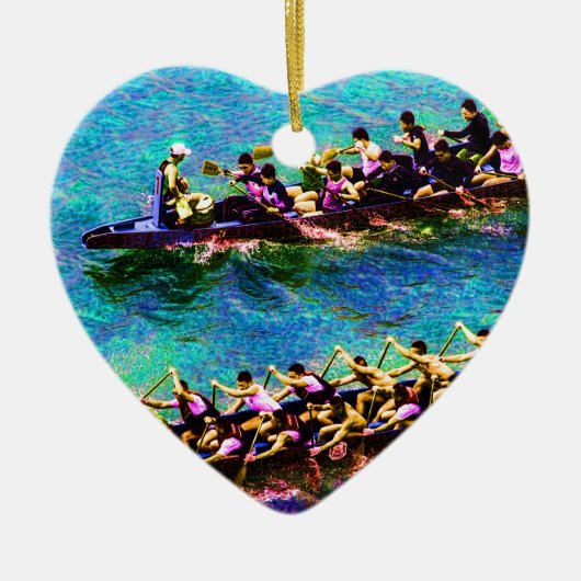 Dragon Boats e2 Keramisch Ornament (Voorkant)