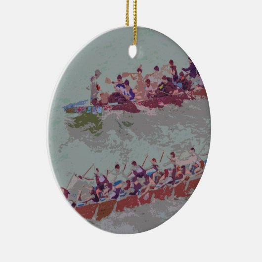 Dragon Boats e4 Keramisch Ornament (Rechts)