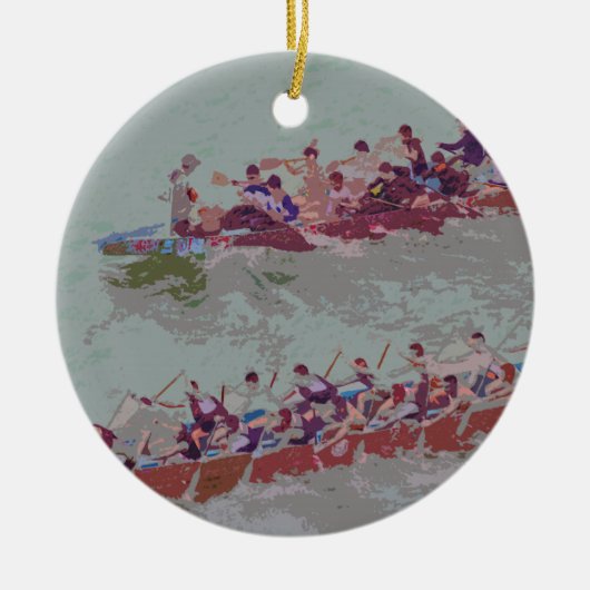 Dragon Boats e4 Keramisch Ornament (Voorkant)