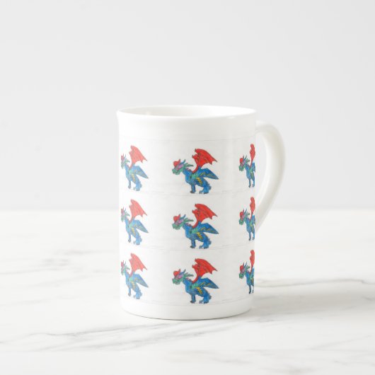 Dragon Bone China Cup Porselein Kop (Voorkant rechts)