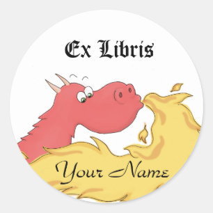 Dragon Book label / draak ex libris