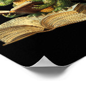 Dragon Bookworm Leesboek Grappig Graphic Poster (Hoek)