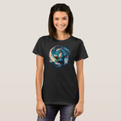 Dragon Bookworm, Moonlight Reading T-shirt (Voorkant volledig)