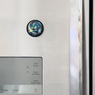 Dragon Bookworm, Moonlight Reading T-shirt Magneet