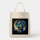 Dragon Bookworm, Moonlight Reading Tote Bag (Achterkant)