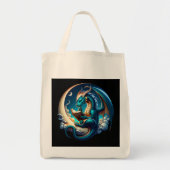 Dragon Bookworm, Moonlight Reading Tote Bag (Voorkant)