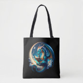 Dragon Bookworm, Moonlight Reading Tote Bag (Voorkant)