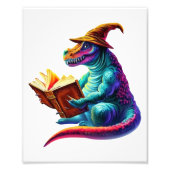 Dragon Bookworm - Schattig Fantasy Lezing Lover De Foto Afdruk (Voorkant)