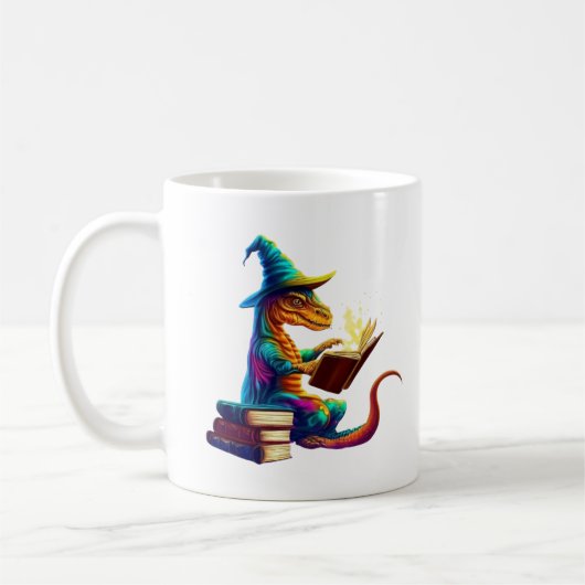 Dragon Bookworm - Schattig Fantasy Lezing Lover De Koffiemok (Links)