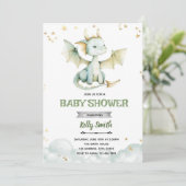 Dragon Boy baby shower uitnodiging (Staand voorkant)