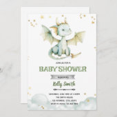 Dragon Boy baby shower uitnodiging (Voorkant / Achterkant)