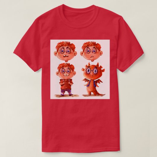 Dragon boy portret t-shirt (Design voorkant)