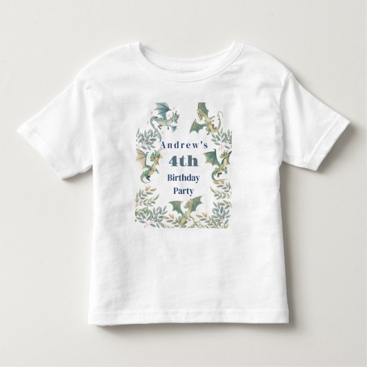 Dragon Boys 3e 4e 5e verjaardagsfeestje Kinder Shirts (Voorkant)