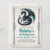 Dragon Boy's Uitnodiging voor verjaardag (Voorkant)