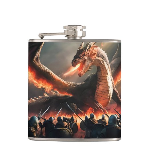 Dragon Breath in het middeleeuwse slagveld #1 Heupfles (Voorkant)