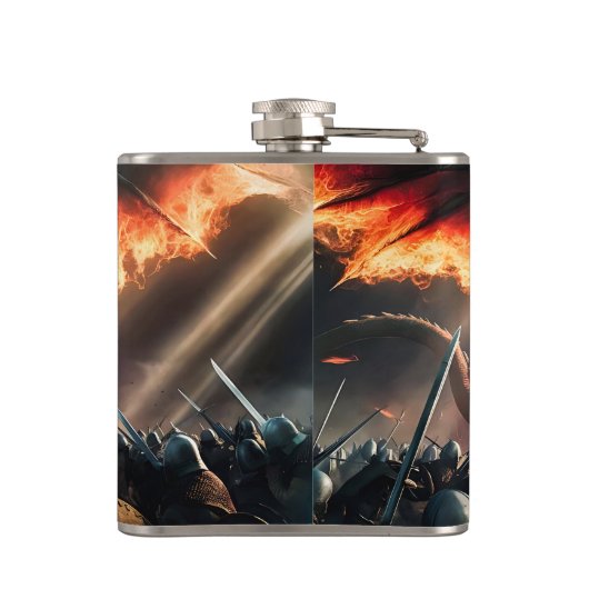 Dragon Breath in het middeleeuwse slagveld #1 Heupfles (Achterkant)