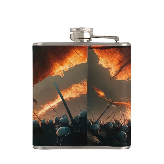 Dragon Breath in het middeleeuwse slagveld #2 Heupfles (Achterkant)