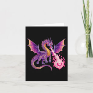 Dragon Breathing Fire Heart Valentijnsdag Mannen W Kaart