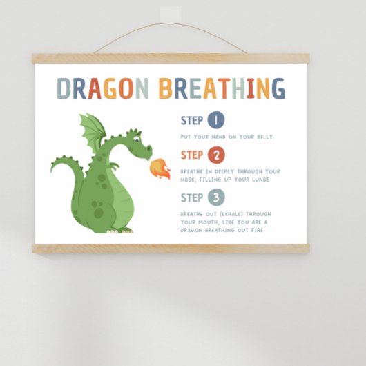 Dragon Breathing Strategy Classroom Poster